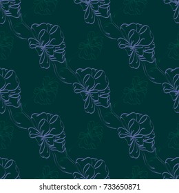 Seamless pattern with hand drawn bow-tie. Detailed sketch of holiday symbol. Useful for background, fabric or paper.