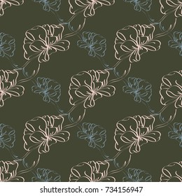 Seamless pattern with hand drawn bow-tie. Detailed sketch of holiday symbol. Useful for background, fabric or paper.