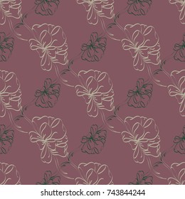 Seamless pattern with hand drawn bow-tie. Detailed sketch of holiday symbol. Useful for background, fabric or paper.