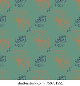 Seamless pattern with hand drawn bow-tie. Detailed sketch of holiday symbol. Useful for background, fabric or paper.