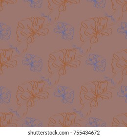 Seamless pattern with hand drawn bow-tie. Detailed sketch of holiday symbol. Useful for background, fabric or paper.