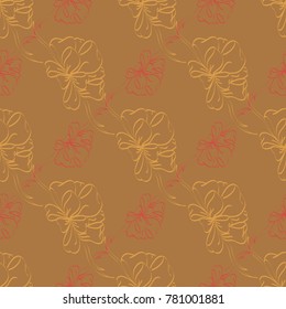 Seamless pattern with hand drawn bow-tie. Detailed sketch of holiday symbol. Useful for background, fabric or paper.
