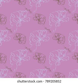 Seamless pattern with hand drawn bow-tie. Detailed sketch of holiday symbol. Useful for background, fabric or paper.