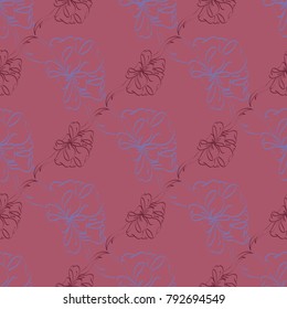 Seamless pattern with hand drawn bow-tie. Detailed sketch of holiday symbol. Useful for background, fabric or paper.