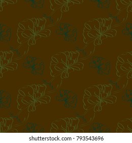 Seamless pattern with hand drawn bow-tie. Detailed sketch of holiday symbol. Useful for background, fabric or paper.