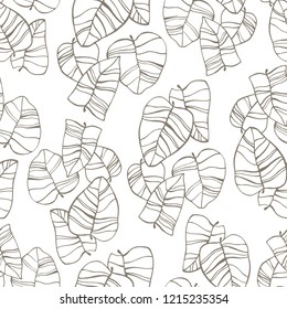 Seamless pattern with hand drawn branches.
