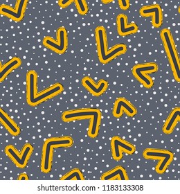 Seamless pattern with hand drawn brush strokes. Ink illustration. Hand drawn elements.
