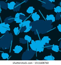 Seamless pattern with hand drawn brush strokes and dots. Creative beautiful header background. Bright colorful artworks. Collage with textured doodle shapes.