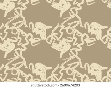 Seamless pattern with hand drawn brush strokes. Gouache painting background with scribble stripes	