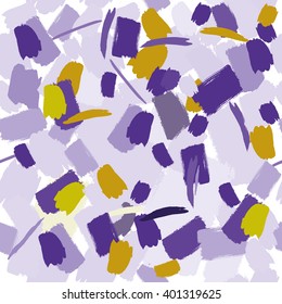 Seamless pattern hand drawn with a brush. Abstract brushstrokes.