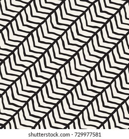 Seamless pattern with hand drawn brush strokes. Ink doodle illustration. Geometric monochrome vector pattern.