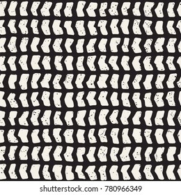 Seamless pattern with hand drawn brush strokes. Ink doodle grunge illustration. Geometric monochrome vector pattern.