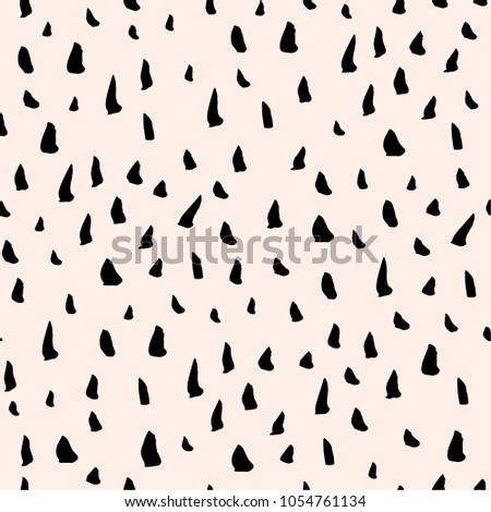 Seamless pattern with hand drawn brush stroke on pink background. Creative modern modern texture for fabric, wrapping, textile, wallpaper, apparel. Vector illustration