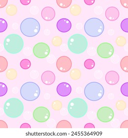 Seamless pattern with hand drawn bubble. Background for textile, wrapping paper, fashion, illustration.
