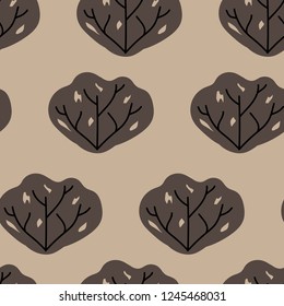 Seamless pattern with hand drawn bushes . Vector illustration. Childish texture. Great for fabric, textile.