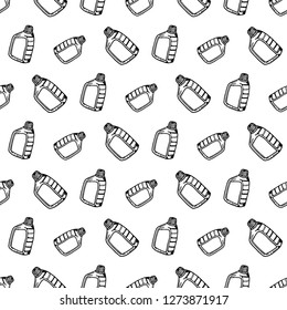 Seamless pattern Hand drawn canistr doodle. Sketch style icon. Decoration element. Isolated on white background. Flat design. Vector illustration.