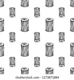 Seamless pattern Hand drawn car air filter doodle. Sketch style icon. Decoration element. Isolated on white background. Flat design. Vector illustration.