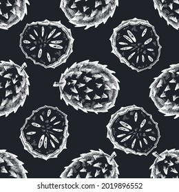 Nahtloses Muster mit handgezeichnetem Kreidematerial