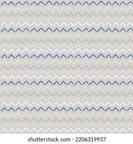 Seamless pattern of hand drawn chevron in horizontal lines. Textured geo pastel vector design illustration for scrapbooking, gift, wrapping, textile, background, fabric, wallpaper, kids, apparel.