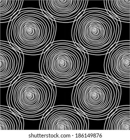 Seamless pattern with hand drawn circles 