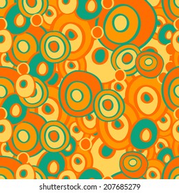 seamless pattern with hand drawn circles , clipping mask is used, vector illustration