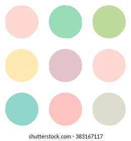 Seamless pattern with hand drawn circles. Colorful design elements. Multicolored modern background. Childish funny backdrop for fabric, wallpaper, wrapping paper, card, invitation. Vector illustration