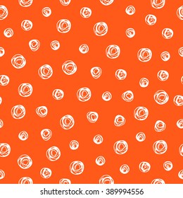 Seamless pattern with hand drawn circles eps10