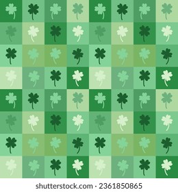 Seamless pattern with hand drawn clover. Background for textile, wrapping paper, fashions, illustrations.