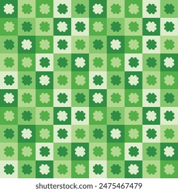Seamless pattern with hand drawn cloverleaf. Background for textile, wrapping paper, fashion, illustration.