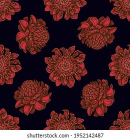 Nahtloses Muster mit handgezeichnet gezeichneter Elingära