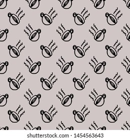 Seamless pattern Hand Drawn a cup of coffee doodle. Sketch style icon. Decoration element. Isolated on white background. Flat design. Vector illustration.
