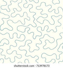 Seamless pattern with hand drawn curves