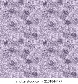 Seamless pattern with hand drawn dahlia flowers. floral botanical seamless pattern background suitable for fashion prints, graphics, backgrounds and crafts