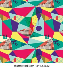 Seamless pattern with hand drawn decorative letters. Vector illustration. Can be used for textile, website background, book cover, packaging, greeting cards.