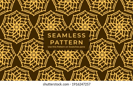 seamless pattern with Hand Drawn Doodle Mandala. Colorful illustration. islamic and traditional style. vector eps10.