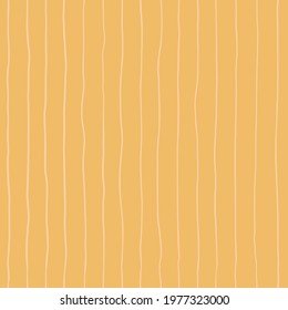 Seamless pattern with Hand drawn doodle stripes on a gold background. Yellow texture with thin lines for wrapping paper, covers and fabric. Hippie vintage pattern in 70s style.