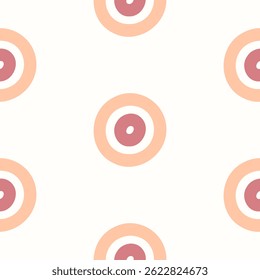 Seamless pattern of hand drawn doodle round shapes on isolated background. Design for wrapping paper, scrapbooking, wallpaper, textile, home and nursery decor, paper craft. 