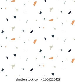 Seamless pattern hand drawn dot scratch particles texture vector. Terrazzo dust texture.