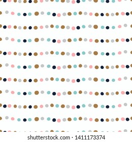 Seamless pattern with hand drawn dots. Childish texture for fabric, textile, apparel. Vector background 