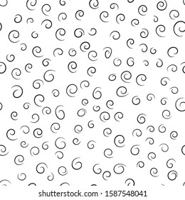 Seamless pattern with hand drawn dots and blots