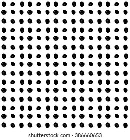 Seamless Pattern With Hand Drawn Dots