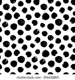 Seamless pattern with hand drawn dots.