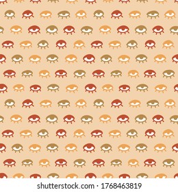 Seamless pattern with hand drawn eye, vector illustration