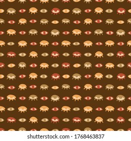 Seamless pattern with hand drawn eye, vector illustration