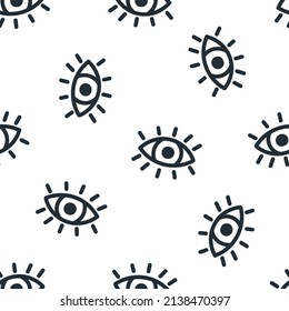 Seamless pattern with hand drawn eyes