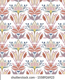 seamless pattern with hand drawn fantasy elements
