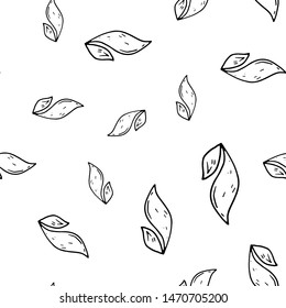 Seamless pattern hand drawn fire doodle. Sketch style icon. Decoration element. Isolated on white background. Flat design. Vector illustration.