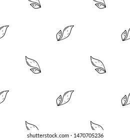 Seamless pattern hand drawn fire doodle. Sketch style icon. Decoration element. Isolated on white background. Flat design. Vector illustration.