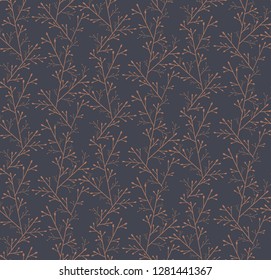 seamless pattern with hand drawn floral elements