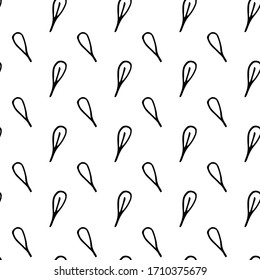 Patrón sin inconvenientes con elementos de diseño floral dibujados a mano. Ilustración vectorial en estilo de esbozo aislado en blanco
